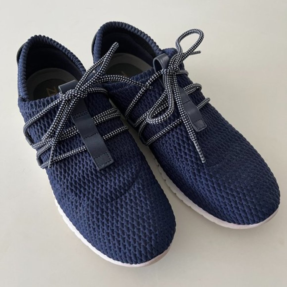 Cole Haan Women's Navy Zerogrand Stitchlight Knit Lace Up Size 8